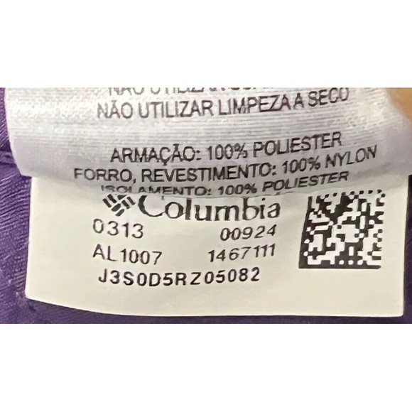 Columbia Vest Womens Medium Purple Fleece Quilted Full Zip Sleeveless Pockets - Picture 10 of 10